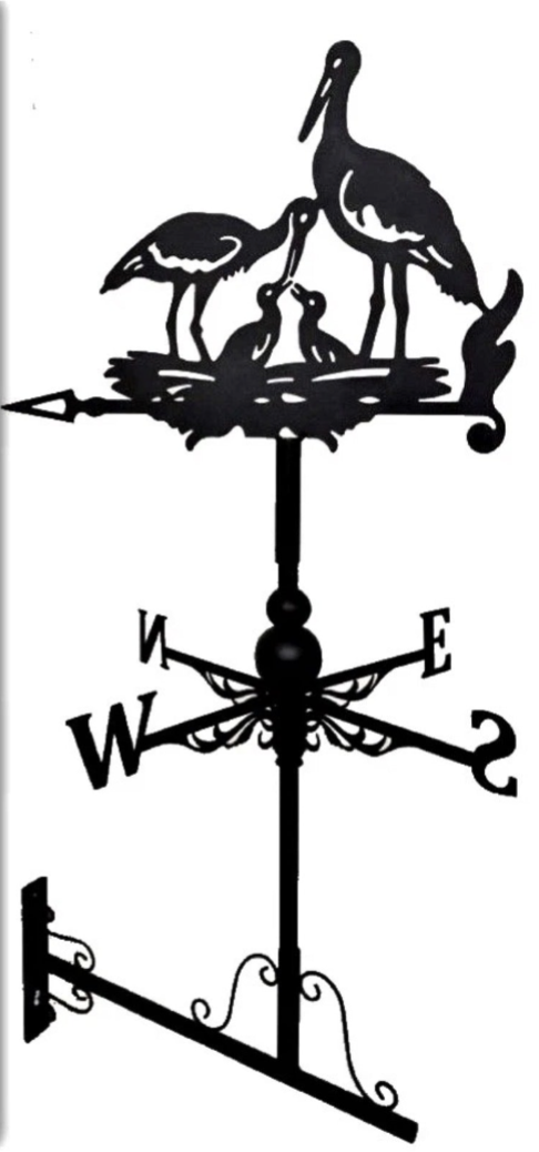 Crane family floor stand and wall mounted weathervane