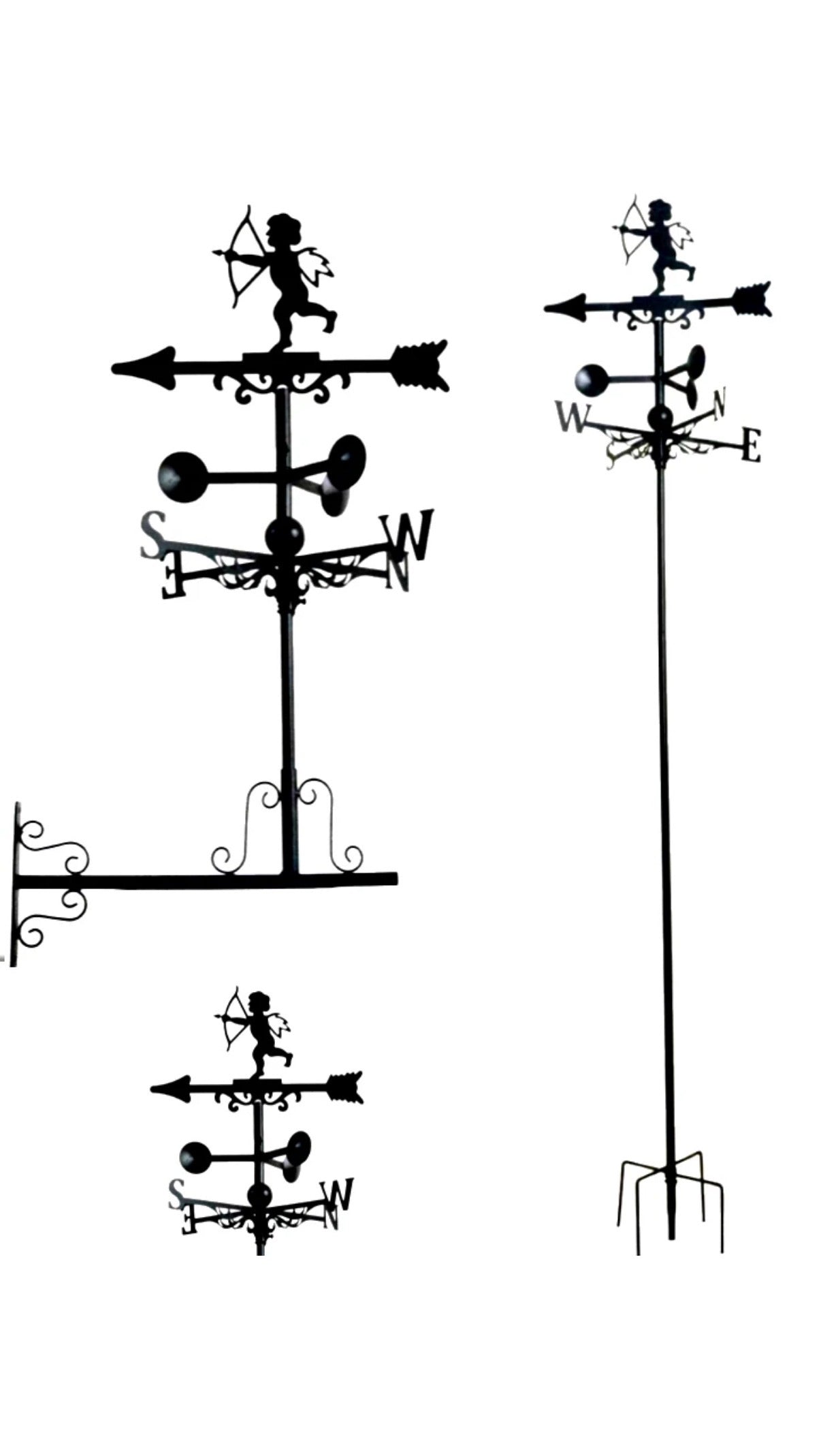 Cupid family floor stand and wall mounted weathervane