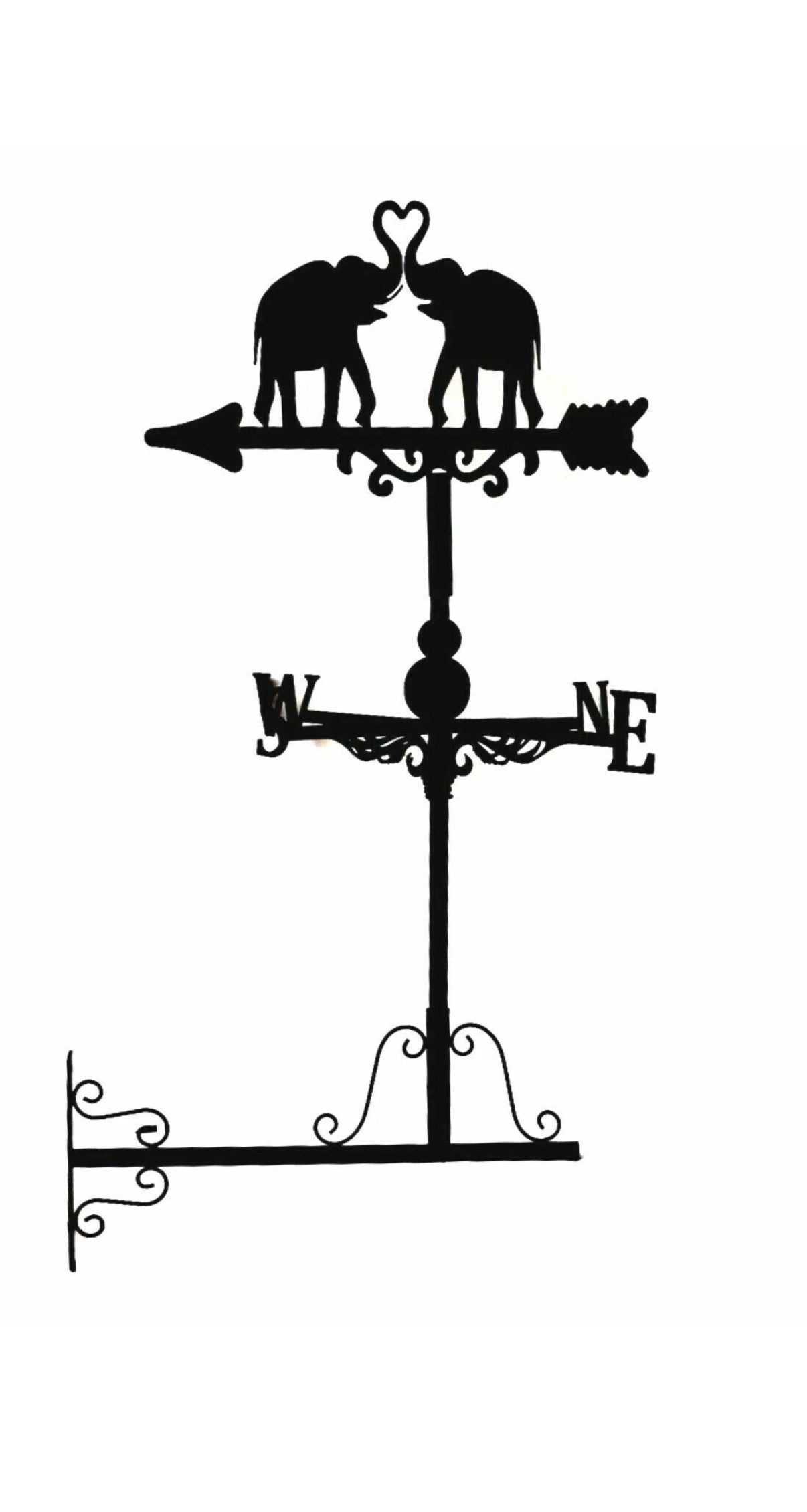 Love Elephant floor stand and wall mounted weathervane