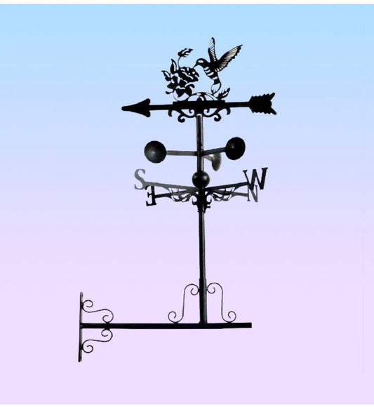 Hummingbird floor stand and wall mounted weathervane