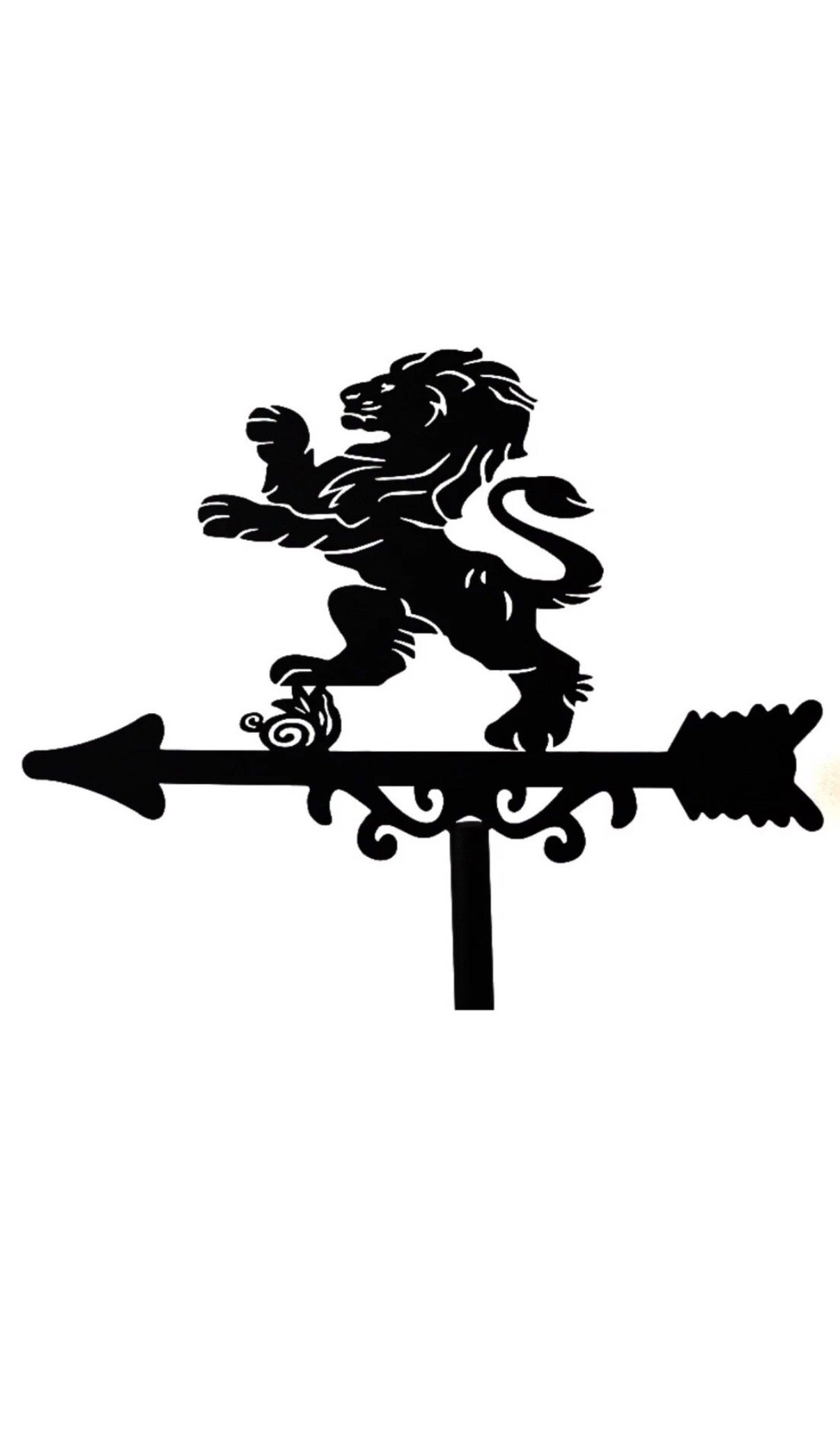 Lion floor stand and wall mounted weathervane