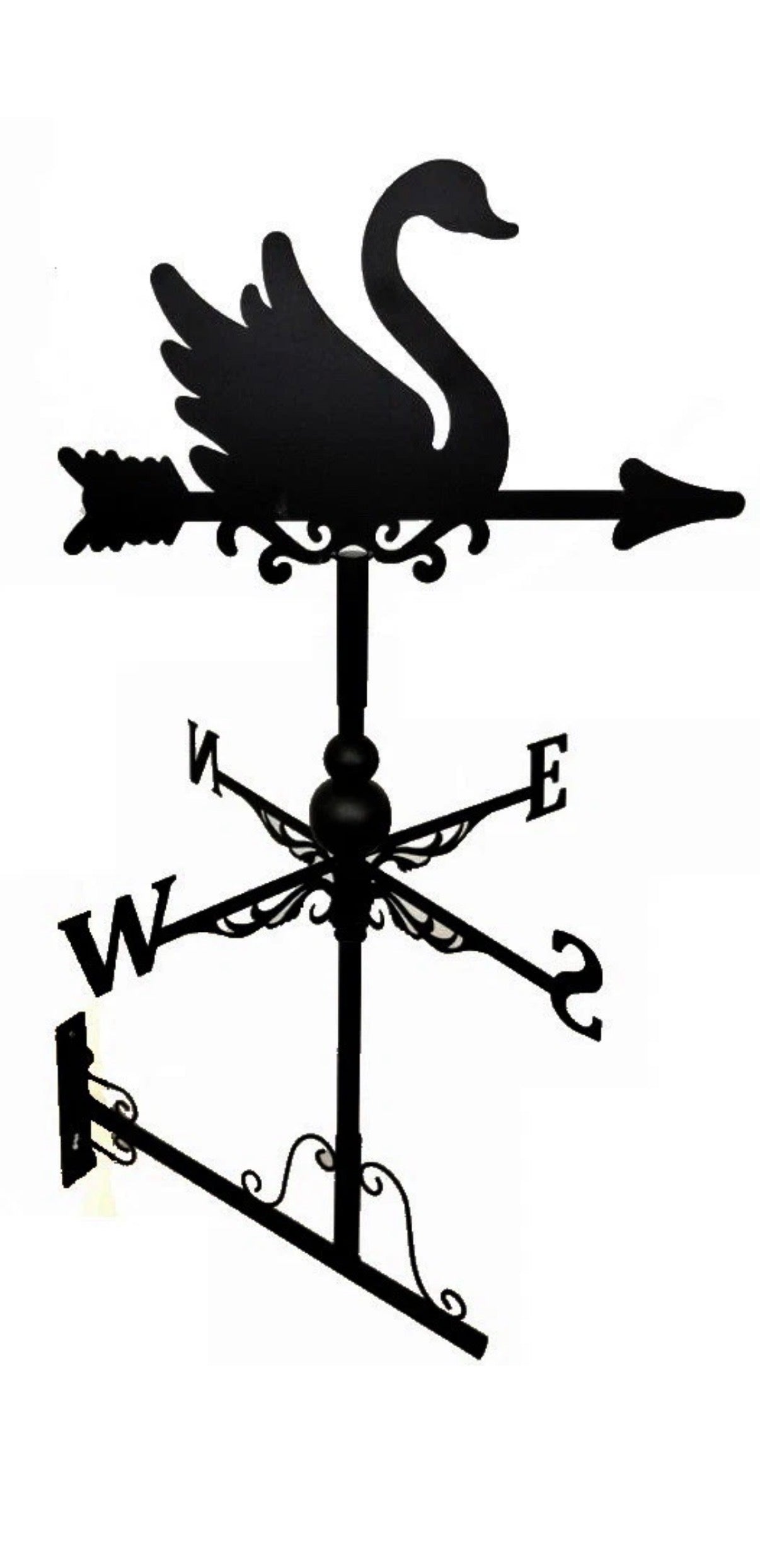 Swan floor stand and wall mounted weathervane
