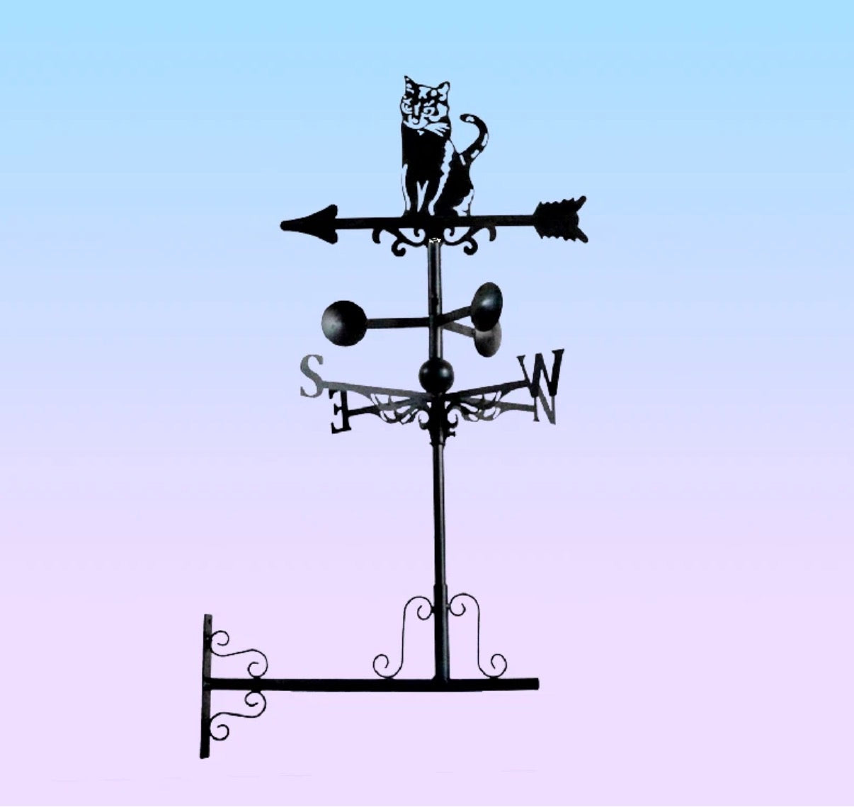 Cat floor stand and wall mounted weathervane