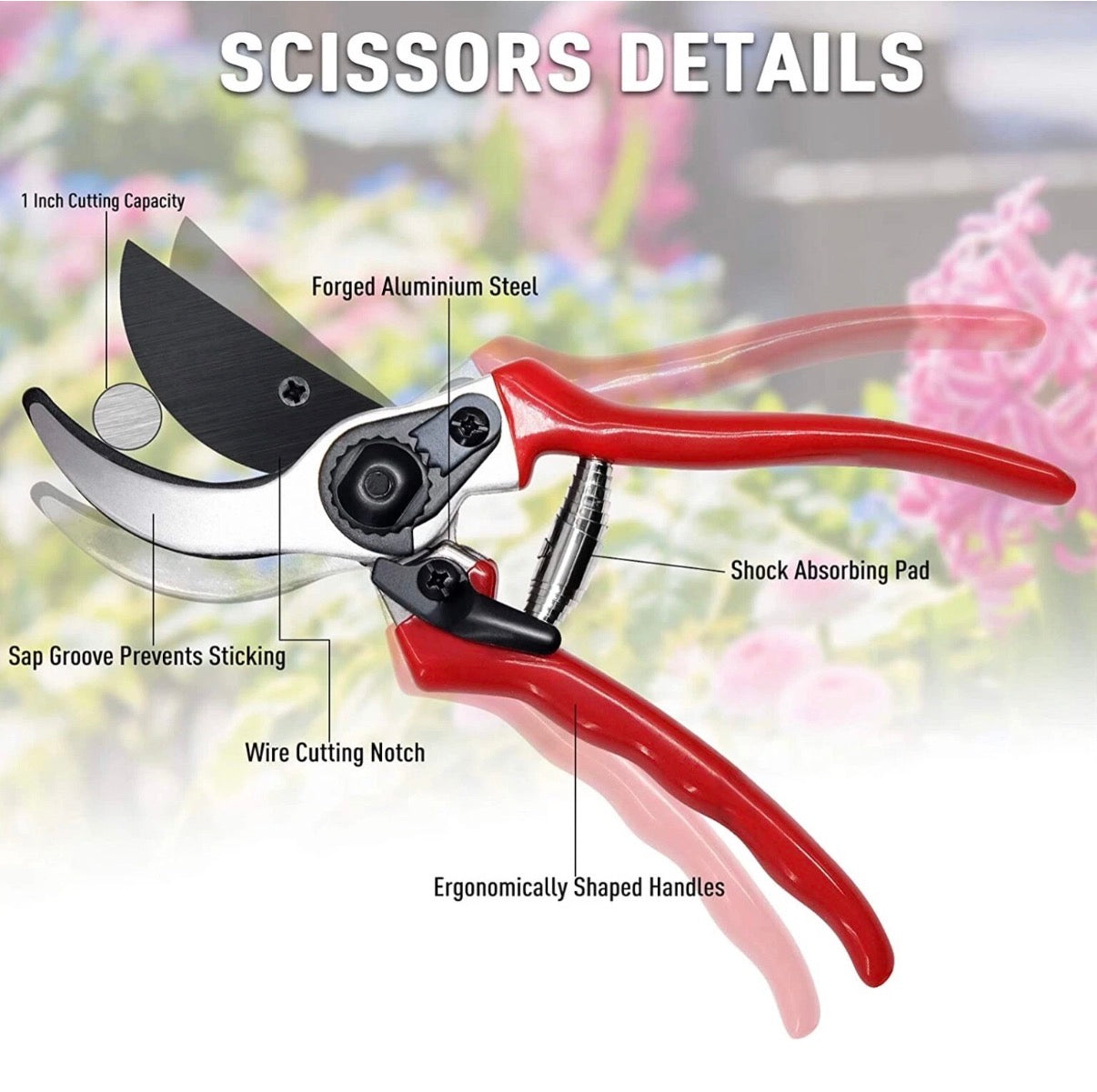 Amtech heavy duty pruner heavy duty smooth cutter