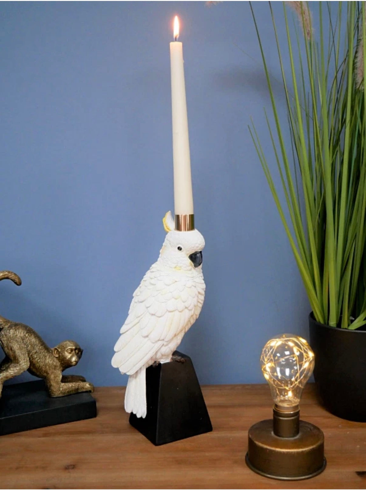 New Parrot Candle Holder Unique Home Decor Sculpture indoor gift