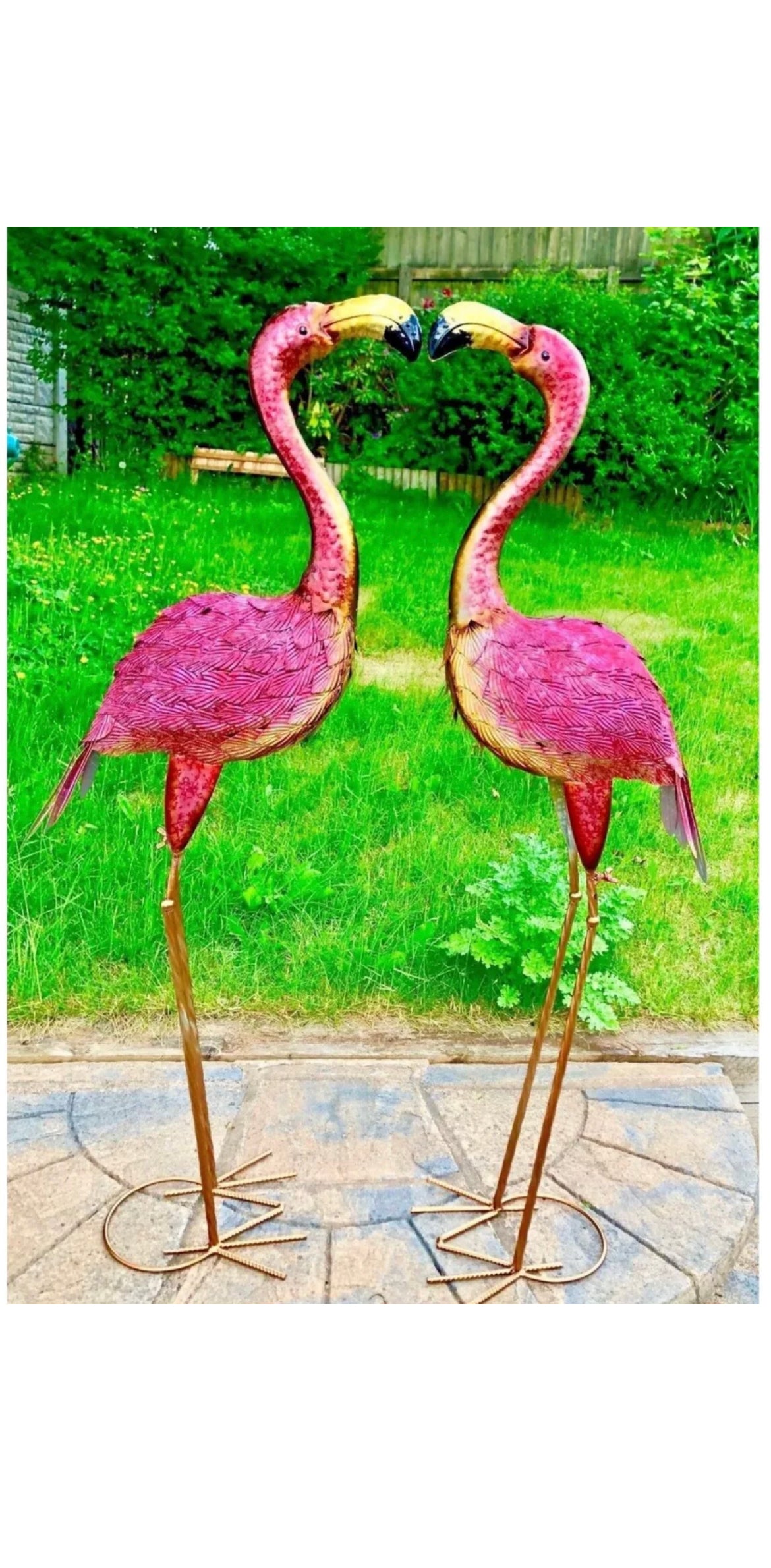 Large Metal HandMade Pink Flamingo Indoor/Outdoor