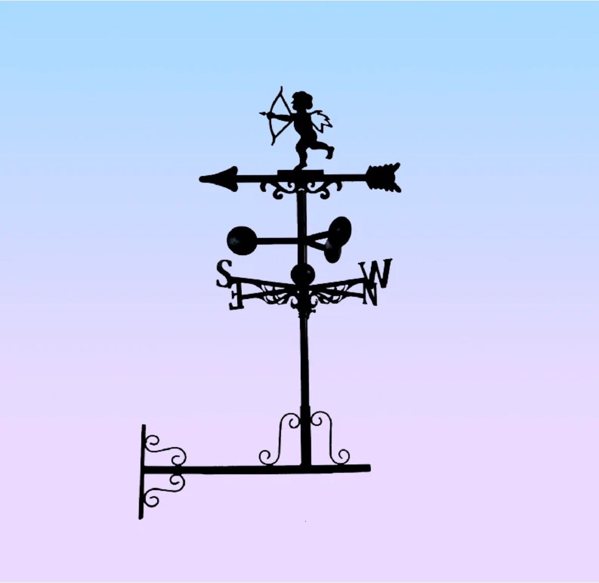 Cupid family floor stand and wall mounted weathervane