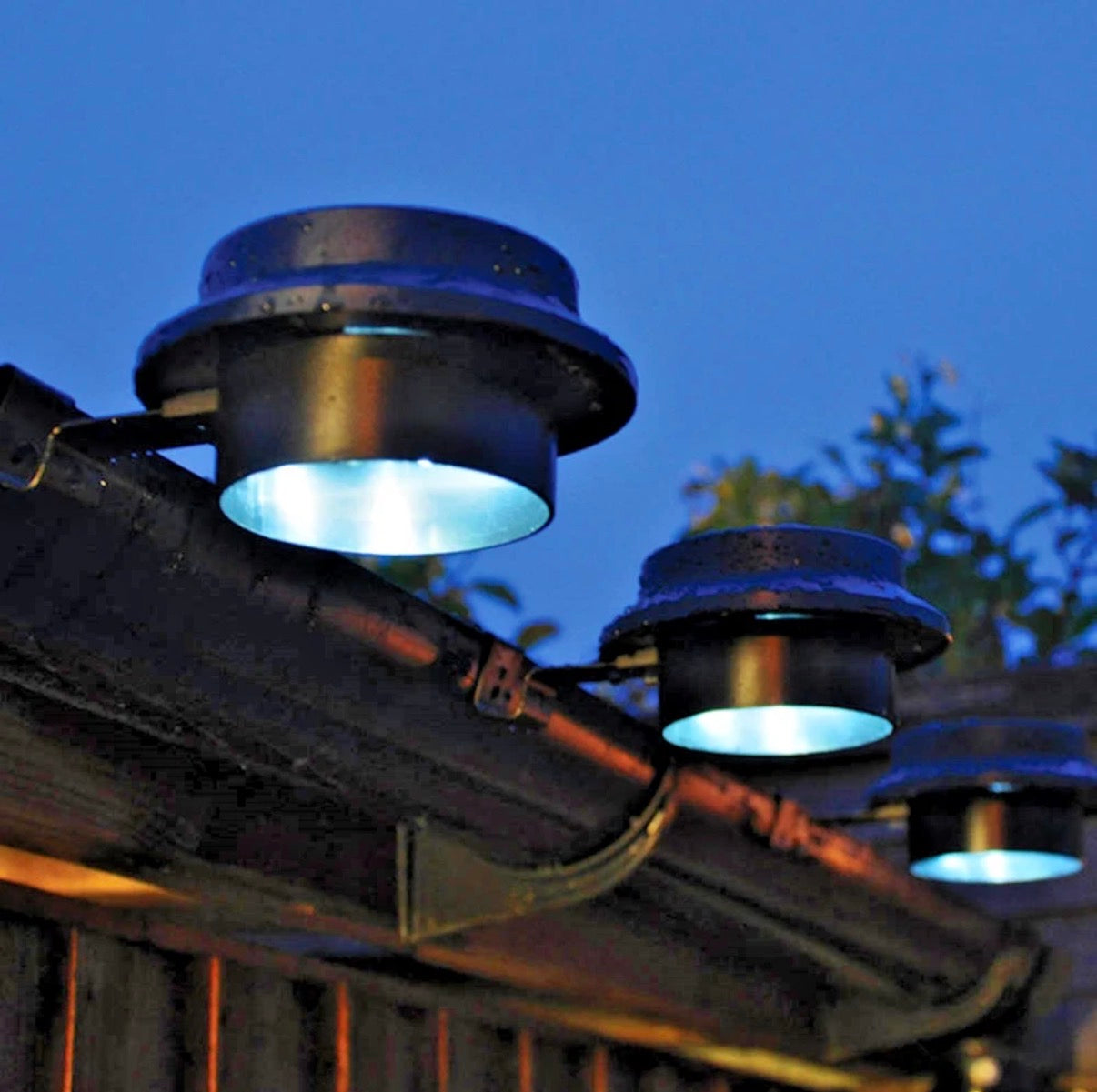 Kingfisher 2 Pack Solar Gutter Light Black