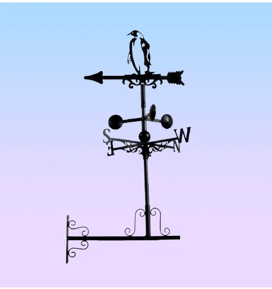 Penguin floor stand and wall mounted weathervane
