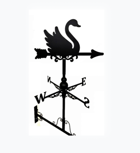 Swan floor stand and wall mounted weathervane