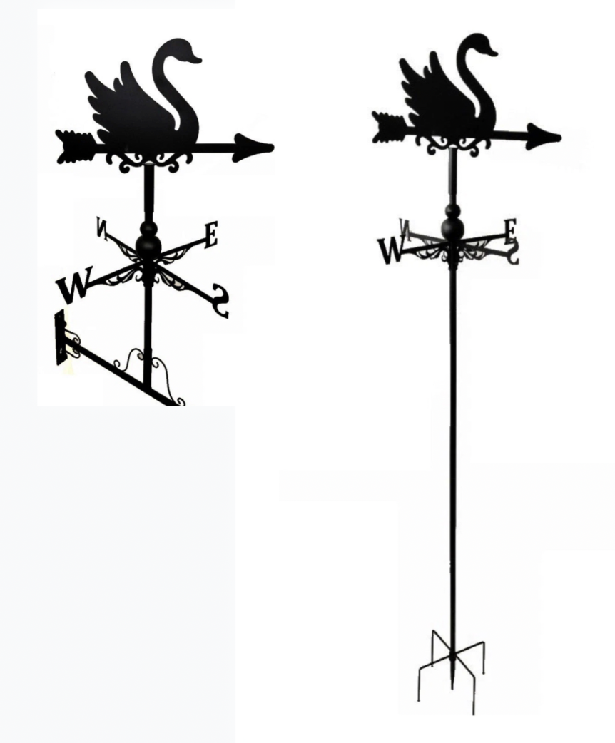 Swan floor stand and wall mounted weathervane