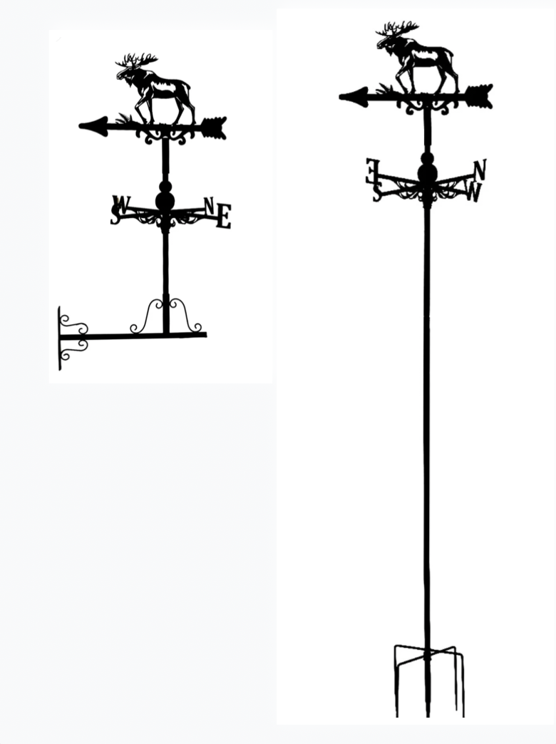 Reindeer floor stand and wall mounted weathervane