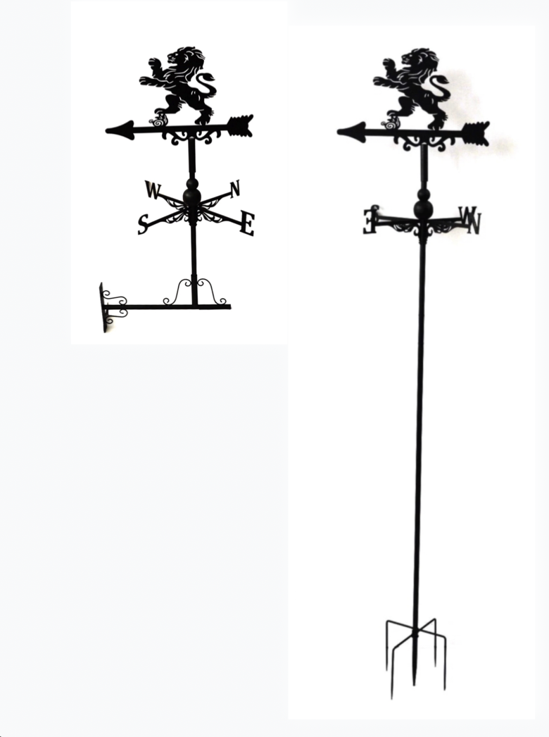 Lion floor stand and wall mounted weathervane
