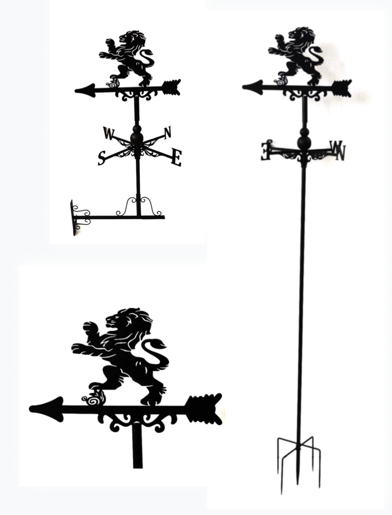 Lion floor stand and wall mounted weathervane