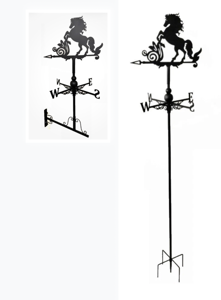 Horse floor stand and wall mounted weathervane