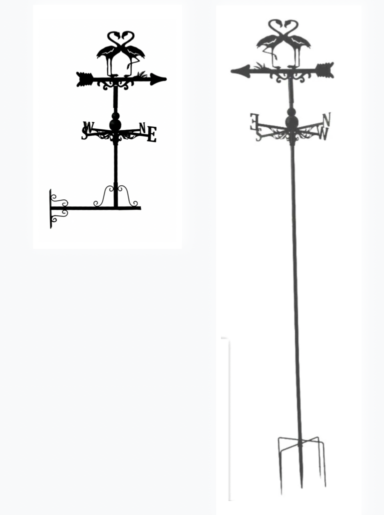 Flamingo floor stand and wall mounted weathervane