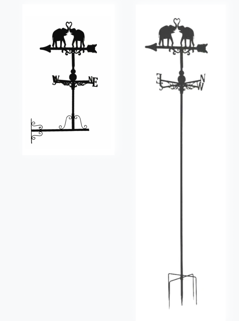 Love Elephant floor stand and wall mounted weathervane