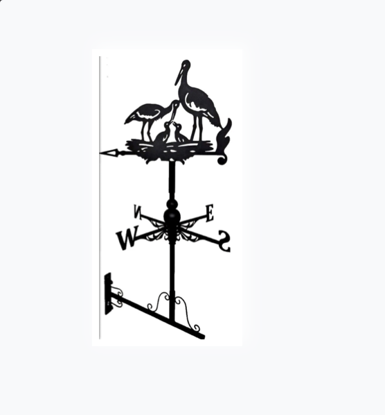 Crane family floor stand and wall mounted weathervane