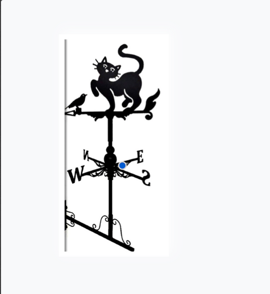 Cat with bird floor stand and wall mounted weathervane