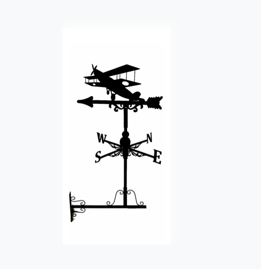 Aeroplane floor stand and wall mounted weathervane