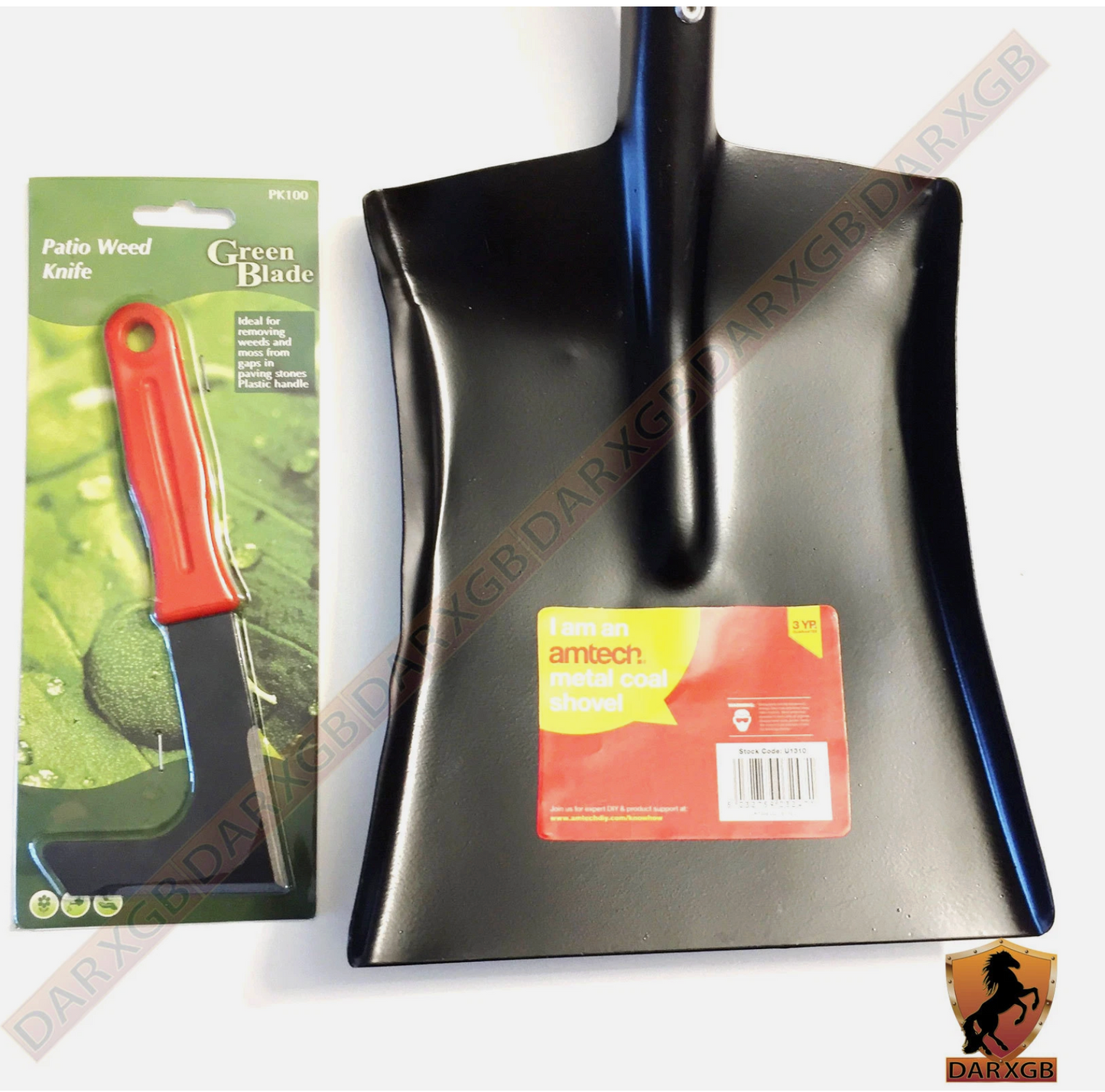 Garden Patio Weed Knife Moss Remover Paving Slab Weeder Tool & Dust Pan Set