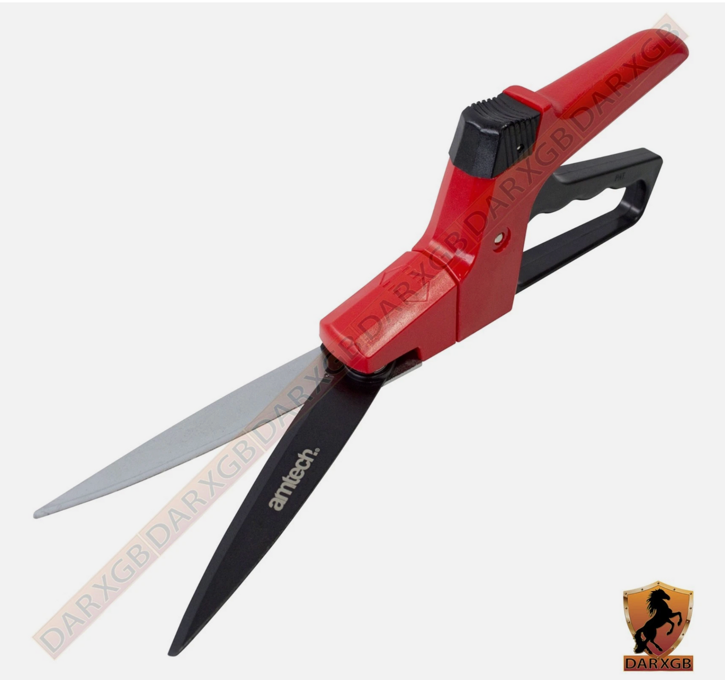 Am-Tech Deluxe 3-Way 180° Grass Shears Blade Two Tone Plastic Handle Garden