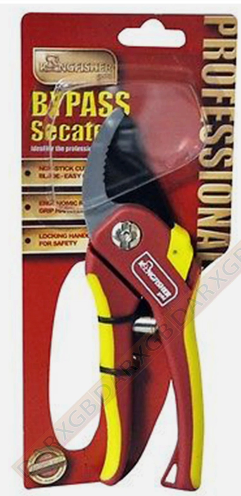 8" Kingfisher Bypass Secateurs Hand Pruner Pruning Shears Non-Stick Blades NEW