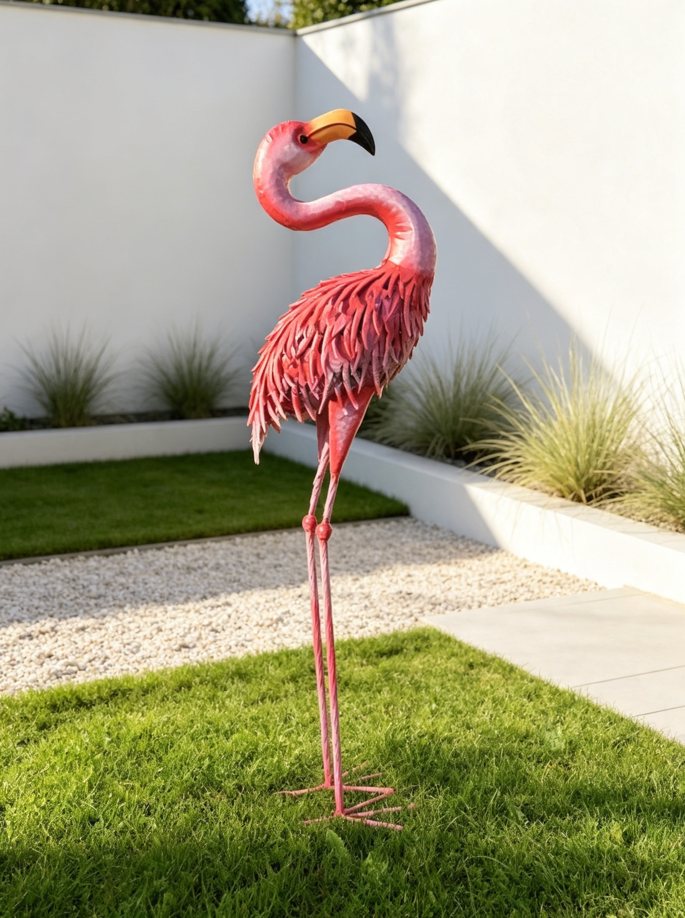 Metal Pink Flamingo Twisted Neck
