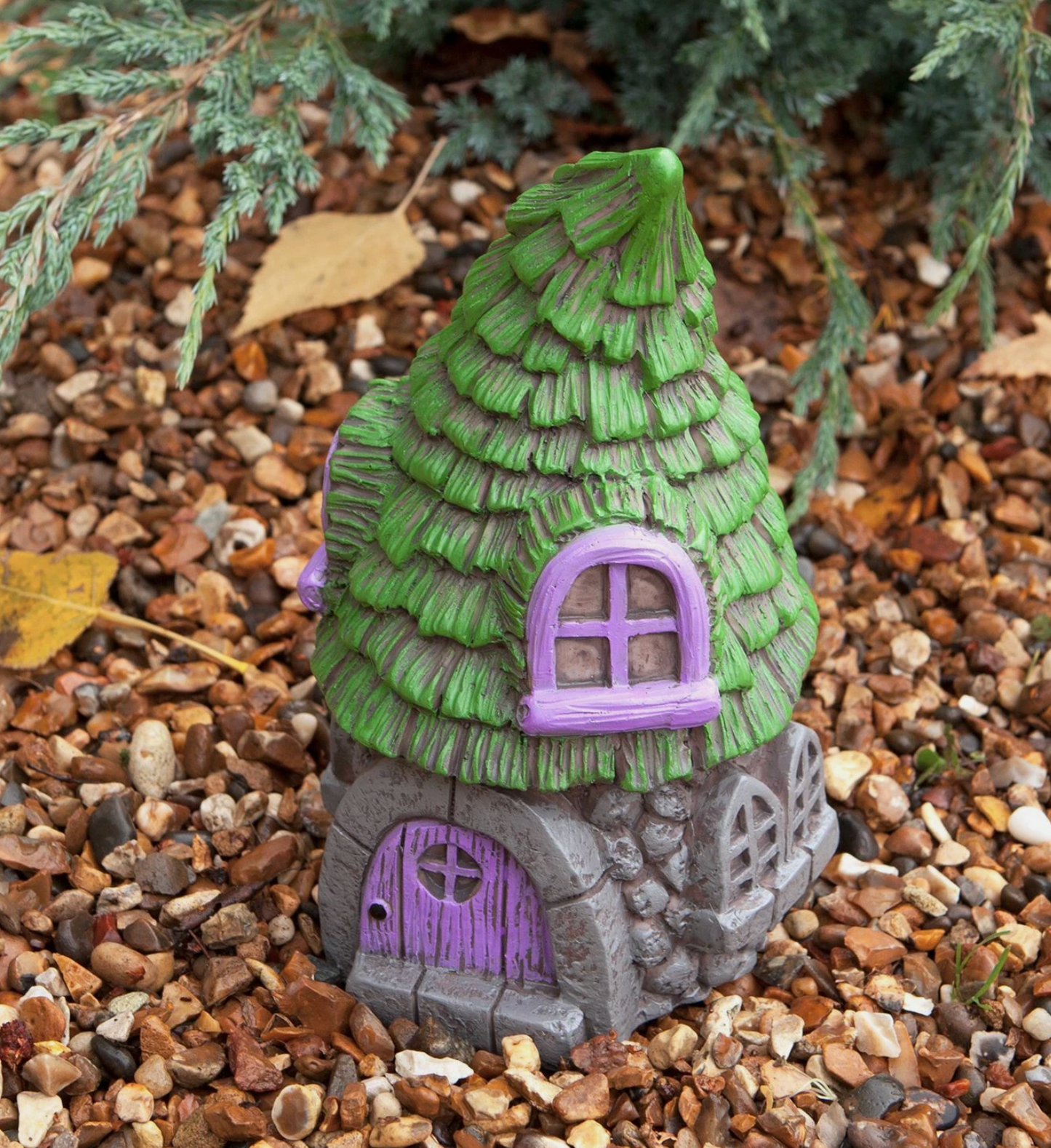 Conifer Casa 11 x 10 x 18cm - Secret Fairy Garden House Magic Resin Decorations