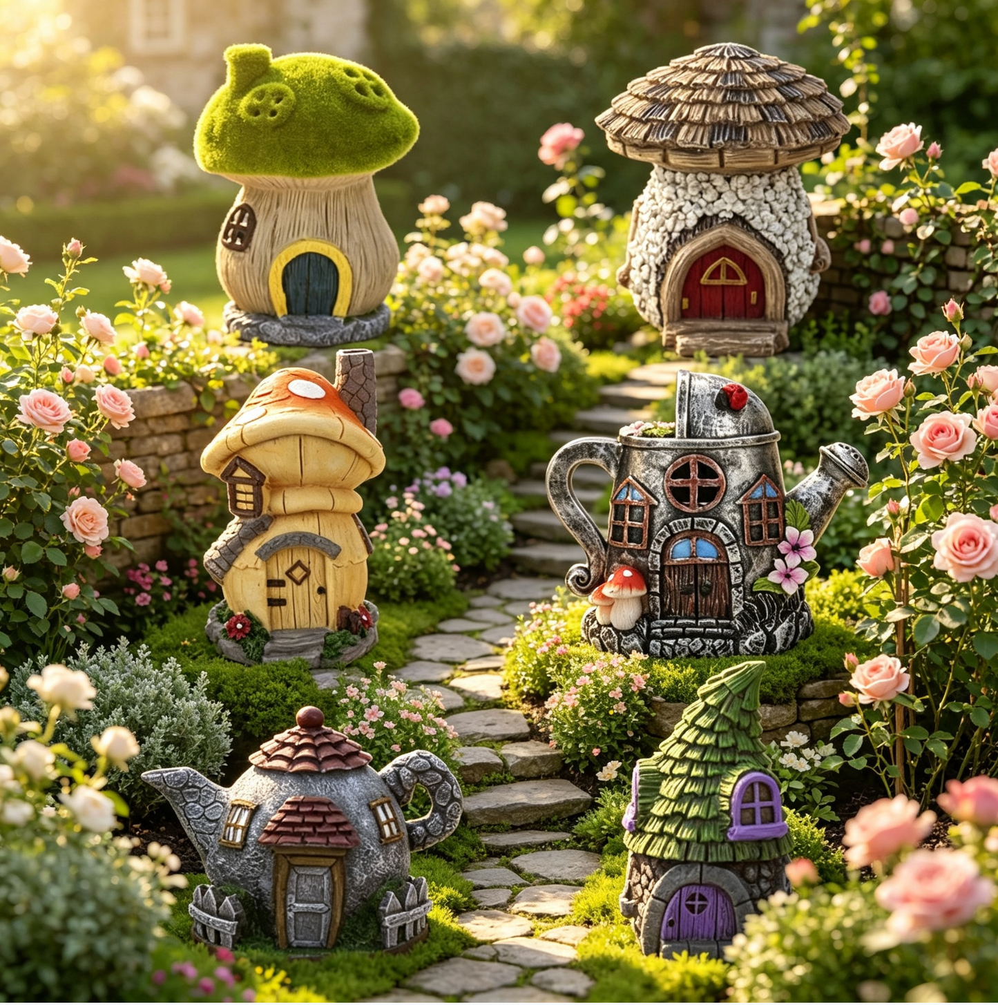 Enchanted Garden Woodland Miniature World Fairy Forest Dolls House Fairyland