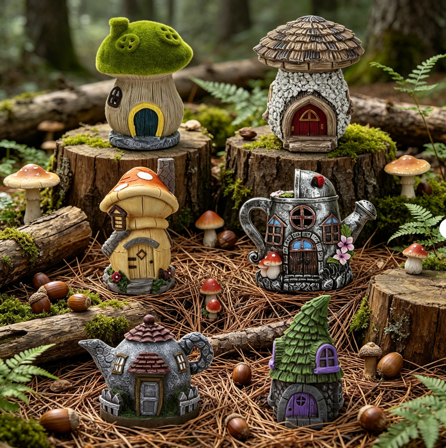 Enchanted Garden Woodland Miniature World Fairy Forest Dolls House Fairyland