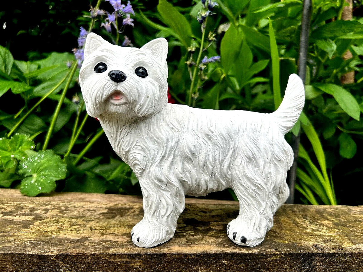 Westie Dog Garden Ornament Statues Sculpture Outdoor Resin Puppy Figurine Pup